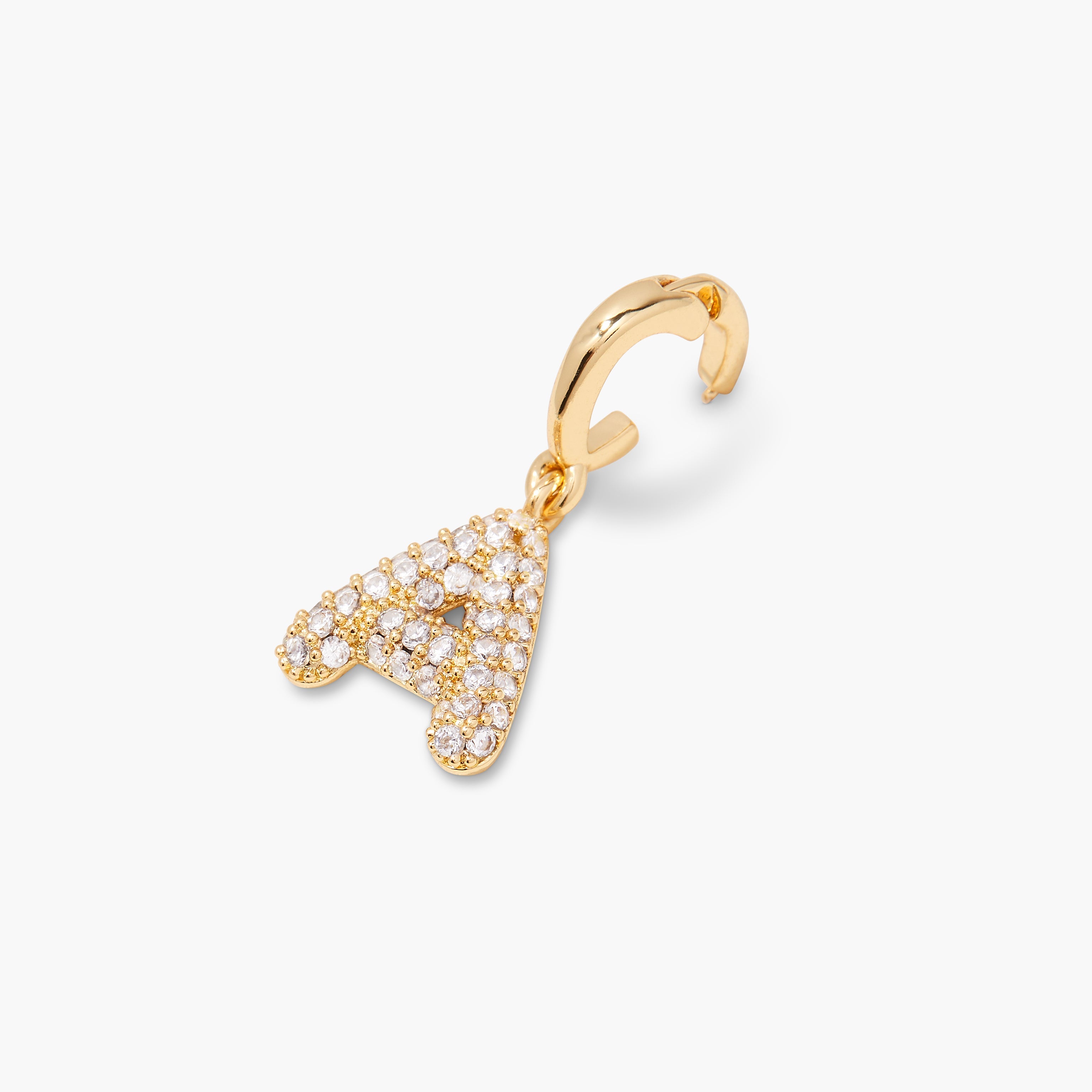 14K Gold Aureline Crystal Initial Charm